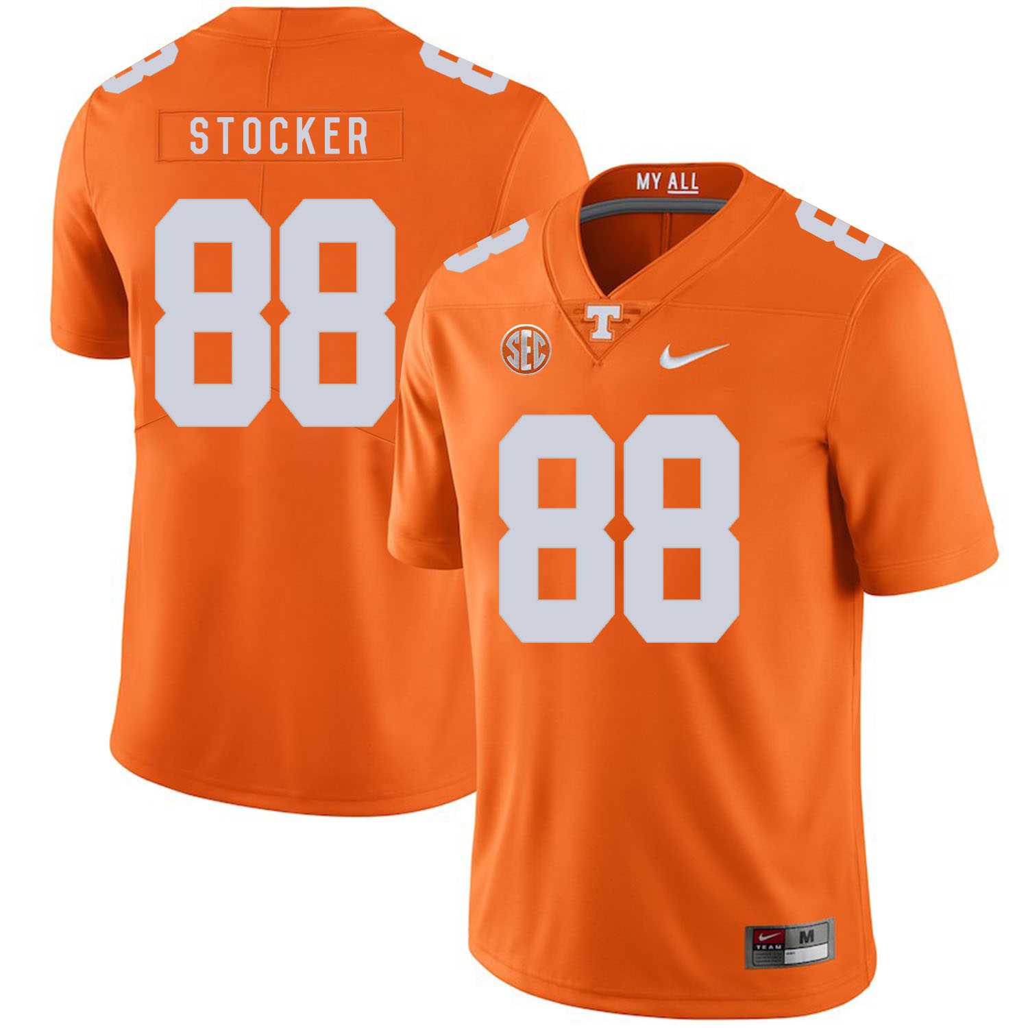 Tennessee Volunteers #88 Luke Stocker Orange Nike College Football Jersey